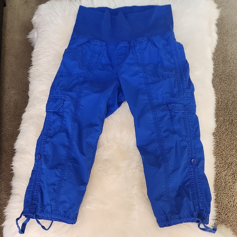Y2K Calvin Klein Performance Women's Dopamine Boost Blue Cargo Joggers Sz Med